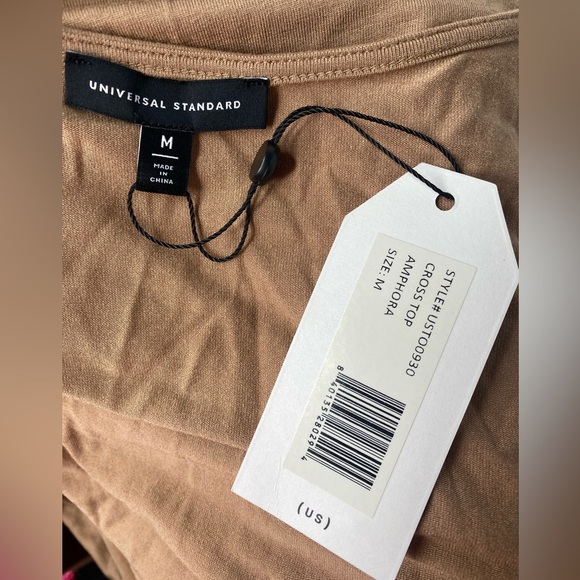 UNIVERSAL STANDARD NWT Nordstrom Brown Draped Long Sleeve Top - Picture 3 of 8